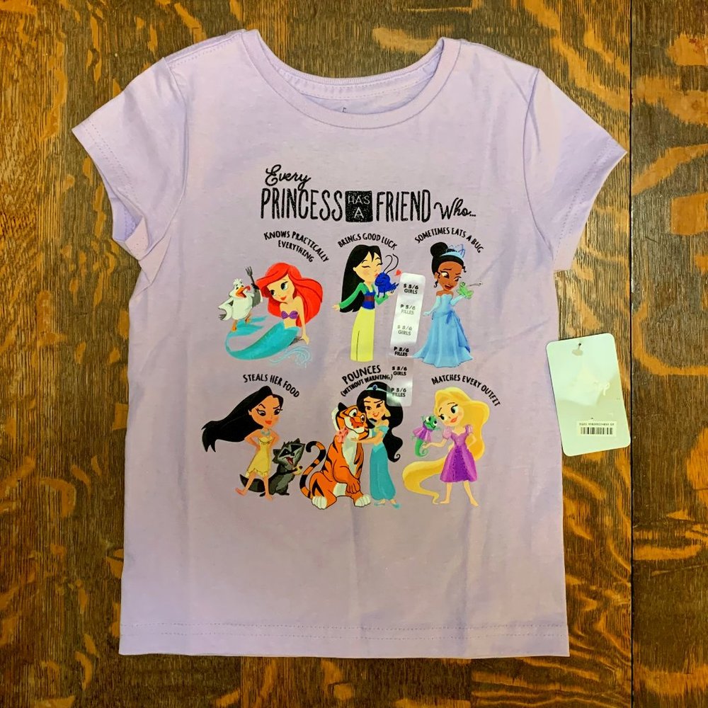 Disney Every Princess has a Friend Tee  NWT
